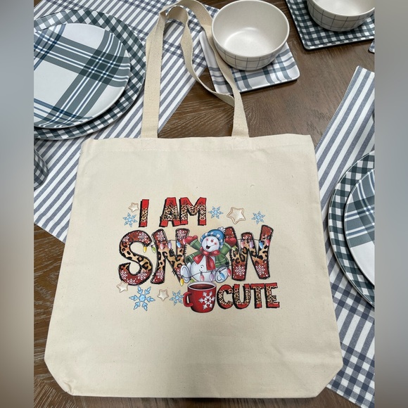Christmas Canva Tote Bag Organic Cotton - Picture 2 of 3